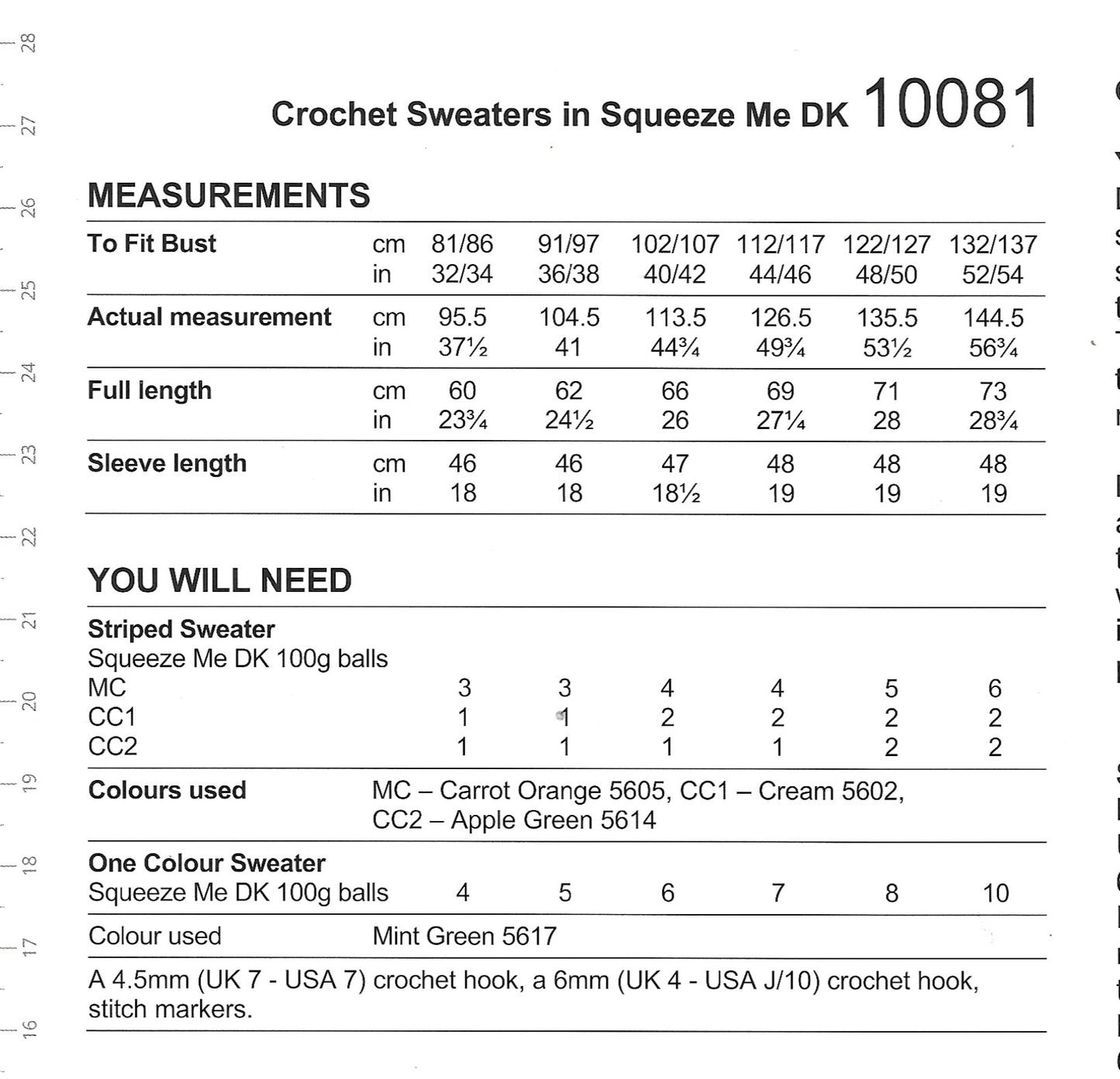 Stylecraft 10081 Pattern