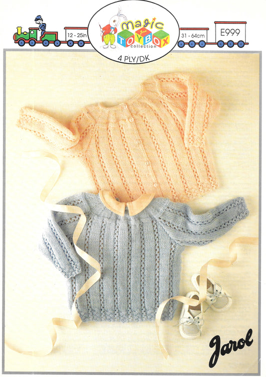 PRELOVED Jarol E999 Knitting Pattern - DK / 4ply Child's cardigan/top 12-25"