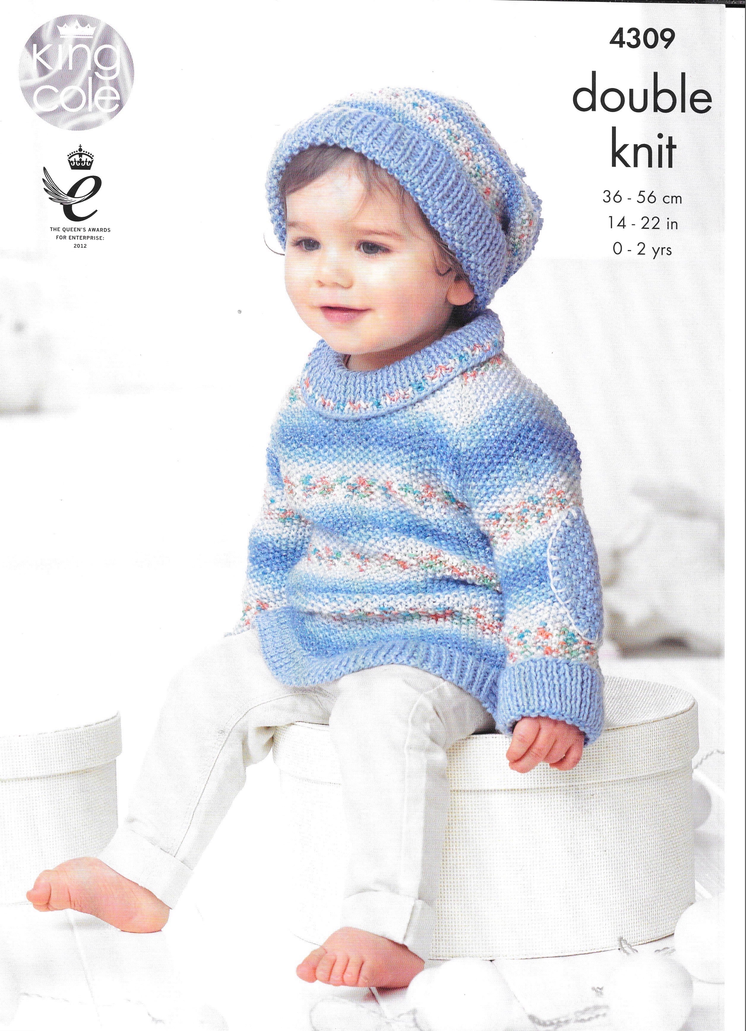 4309 King Cole knitting pattern Baby Set double knitting. – Wool And ...