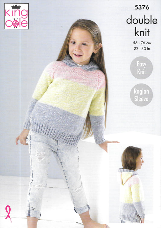 5376 King Cole Double Knit Sweaters knitting pattern