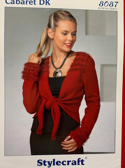 8087 Stylecraft Cabaret Dk ladies cardigan knitting pattern