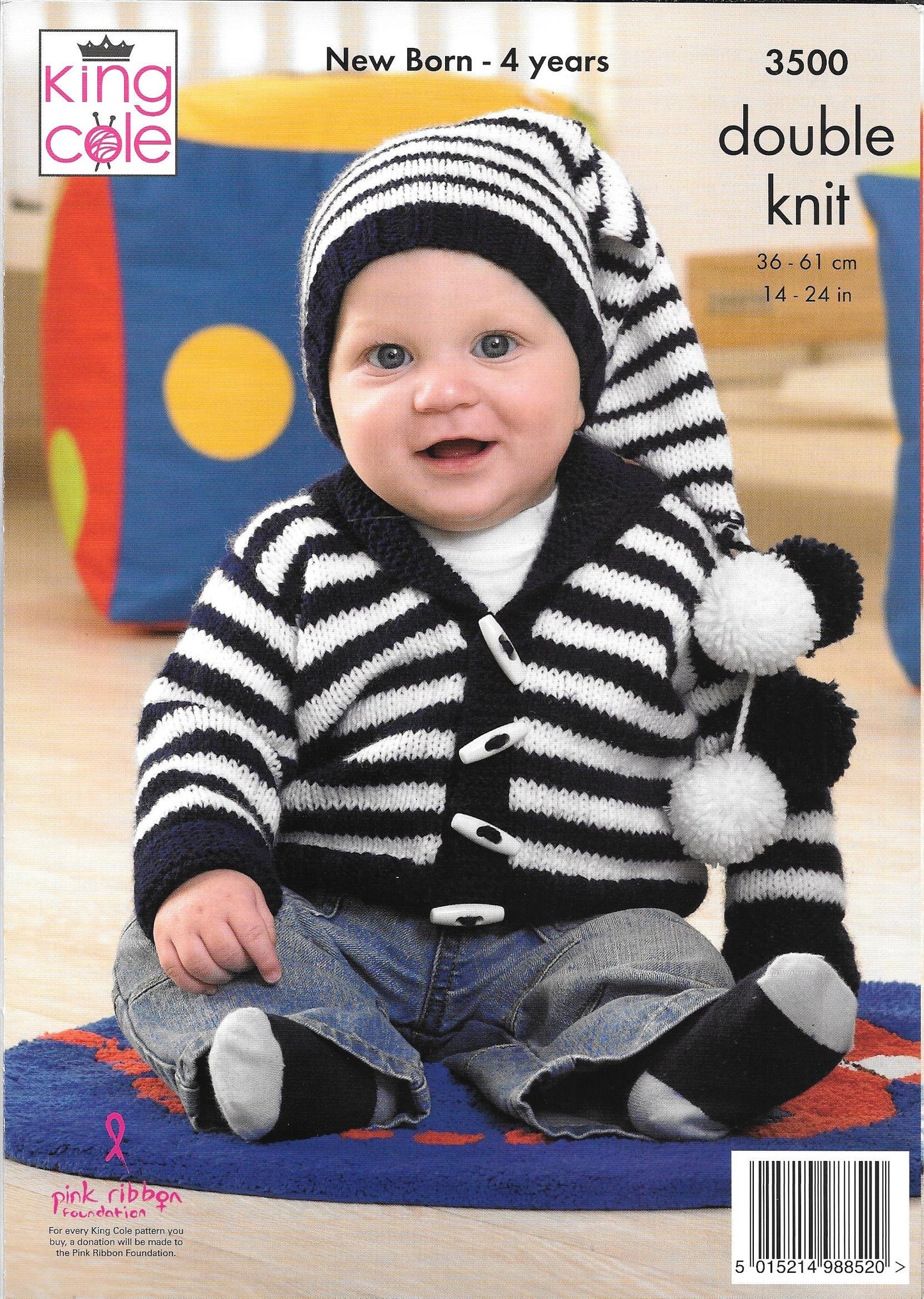 King Cole 3500 DK Comfort Baby -  Child Sweater, Jacket, Hat and Blanket knitting pattern