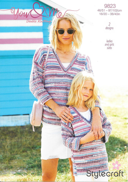 Stylecraft 9823 DK Lady & Girls Sweaters knitting pattern